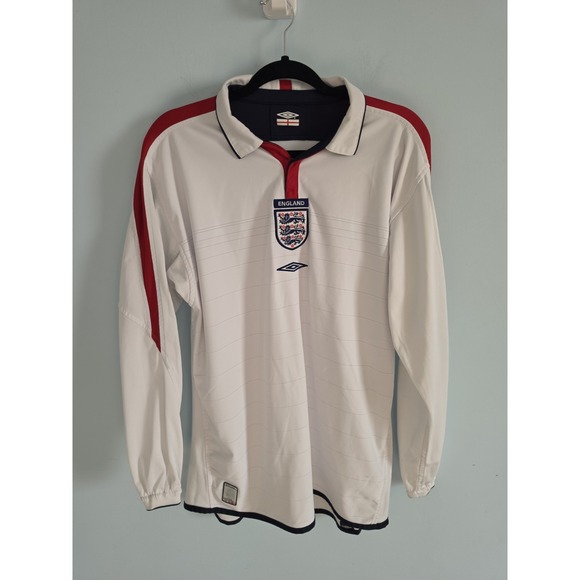 ENGLAND 2003/2005 HOME SHIRT JERSEY EURO 2004 LONG SLEEVE UMBRO L